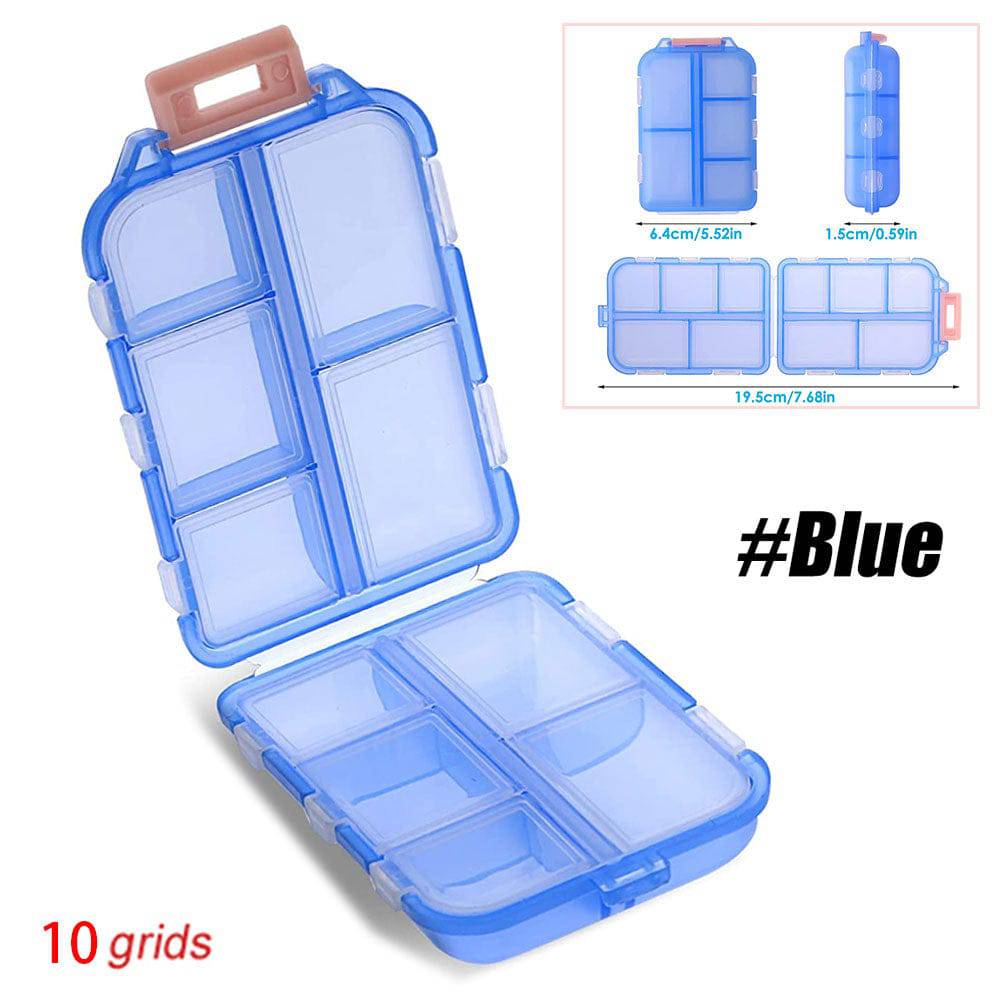 Tcare Travel Pill Organizer Moisture Proof Pills Box for Pocket Purse Daily Pill Case Portable Medicine Vitamin Holder Container - Quid Mart