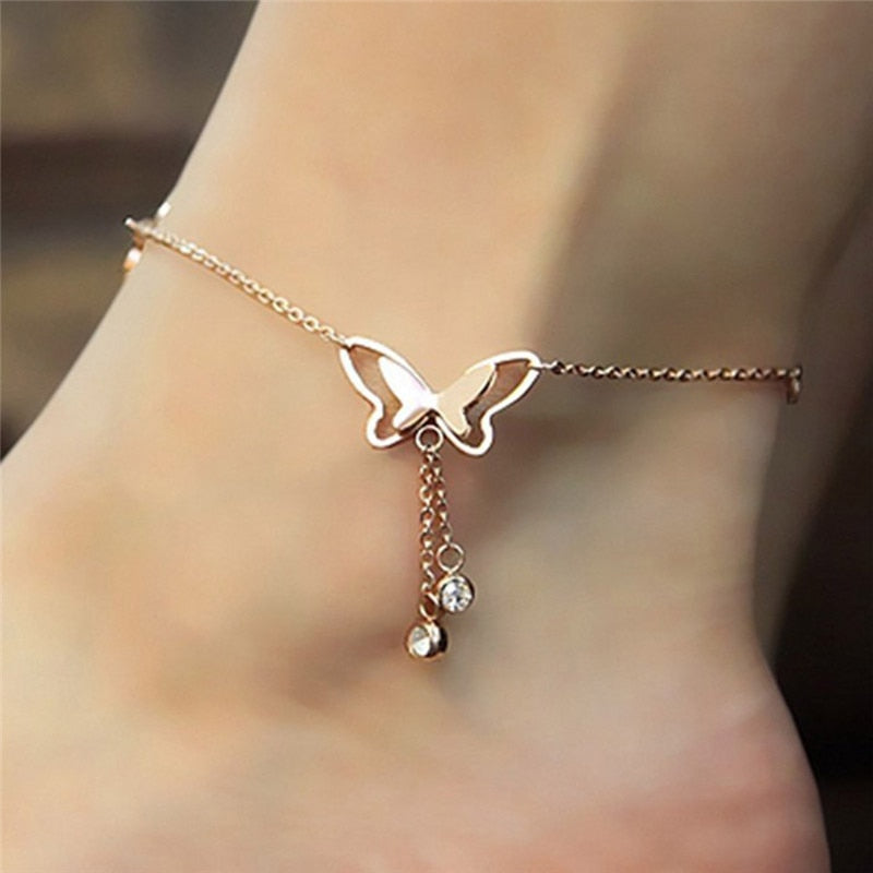 Boho Style Star Anklet Fashion Multilayer Foot Chain 2023 Handcuffs Ankle For Women Bracelet Beach Accessories Gift цепочка - Quid Mart