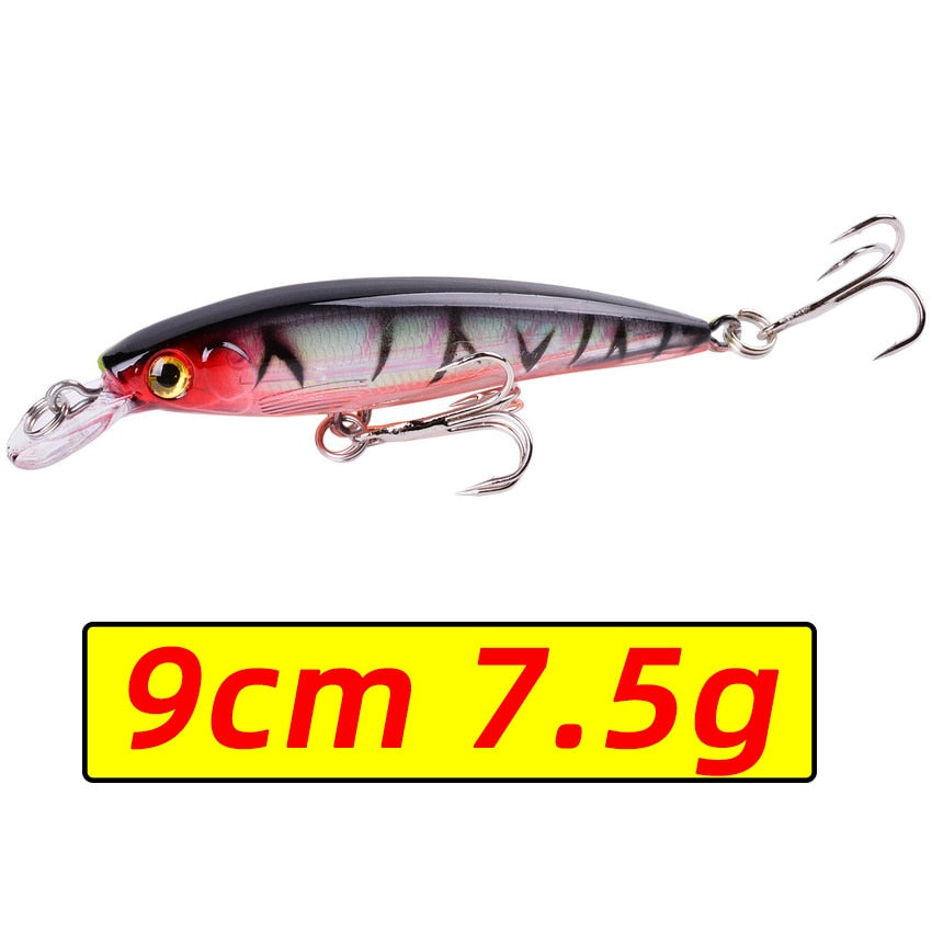 1PCS Laser Minnow Fishing Lure 11CM 13G pesca hooks fish wobbler tackle crankbait artificial japan hard bait swimbait - Quid Mart