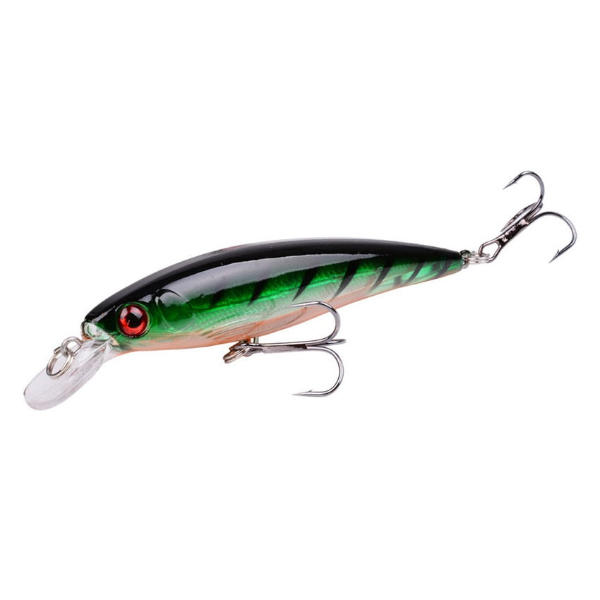 1PCS Laser Minnow Fishing Lure 11CM 13G pesca hooks fish wobbler tackle crankbait artificial japan hard bait swimbait - Quid Mart