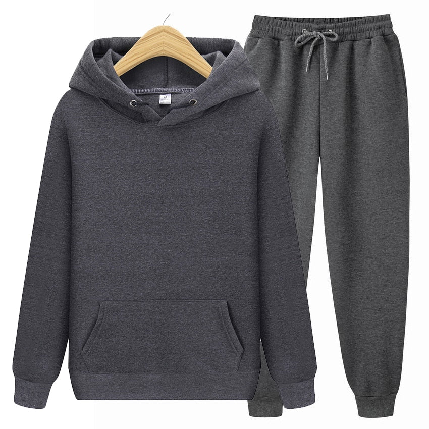 Men's Hoodies & Pants Set Autumn-Winter Fashion Hip Hop - Quid Mart