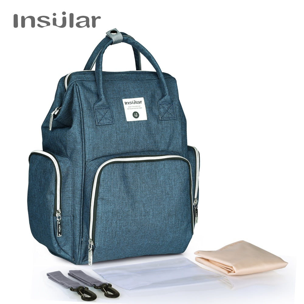 Insular Nappy Backpack - Large Capacity Mom's Stroller Bag - Quid Mart