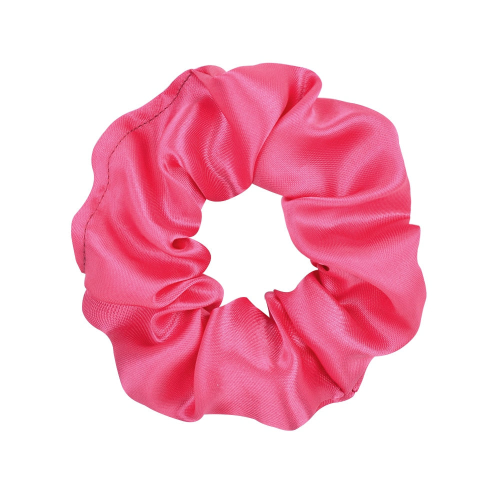 Women's 3.9" Silk Scrunchie - Multicolor Hair Accessory - Quid Mart