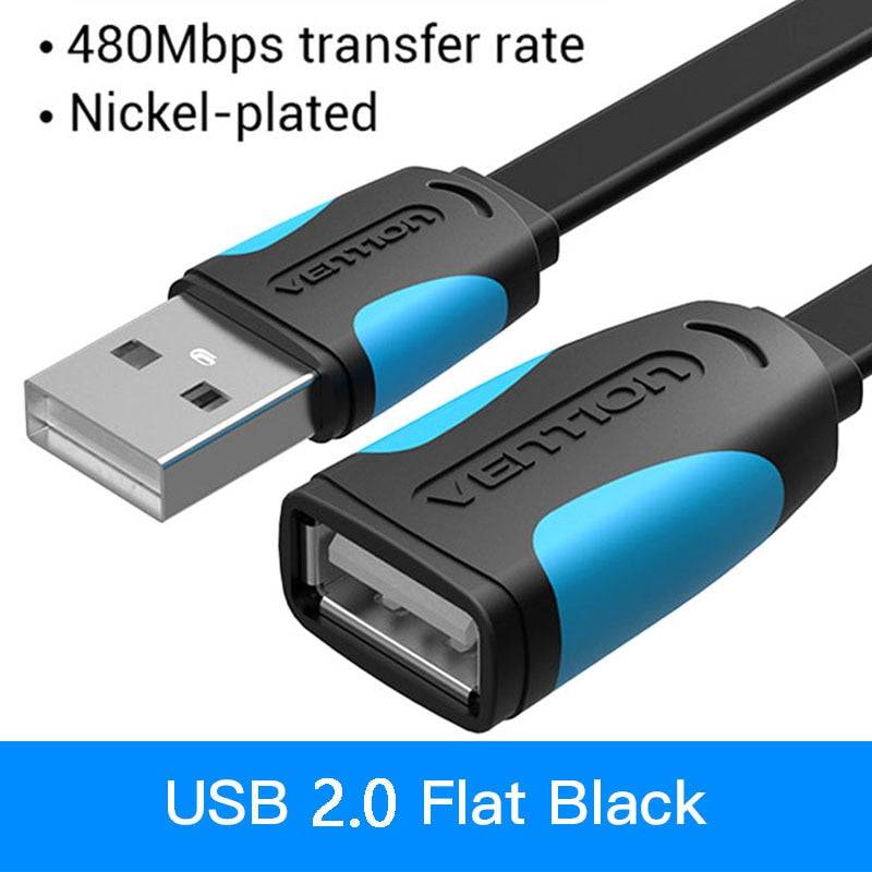 Vention USB 3.0 Extension Cable Male to Female Extender Cable Fast Speed USB 3.0 Cable Extended for laptop PC USB 2.0 Extension - Quid Mart