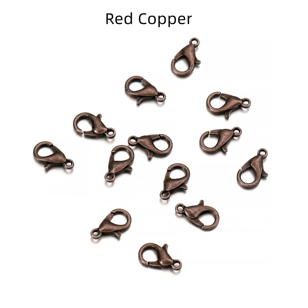 50pcs/lot Jewelry Findings Alloy Lobster Clasp Hooks For Jewelry Making Necklace bracelet Chain DIY Supplies Accessories - Quid Mart