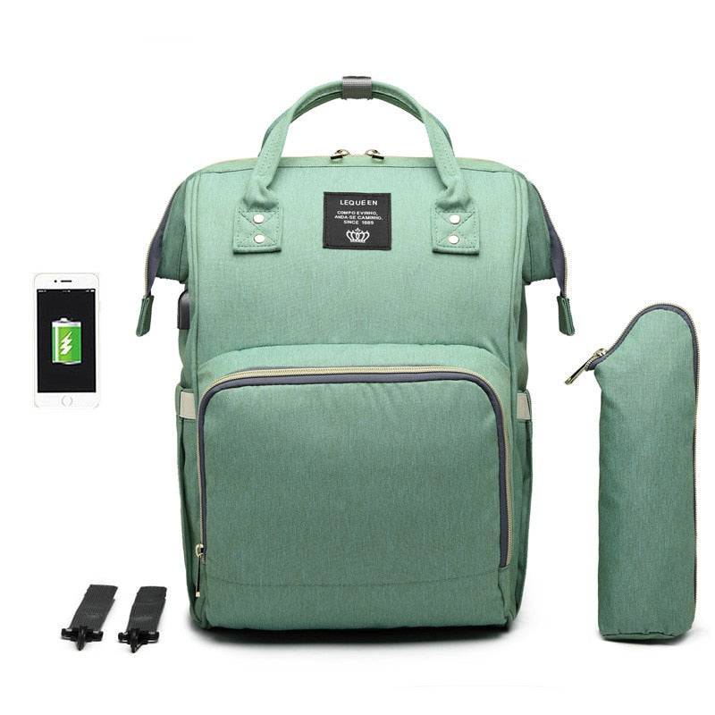 Waterproof Diaper Backpack: Large Capacity with USB - Quid Mart