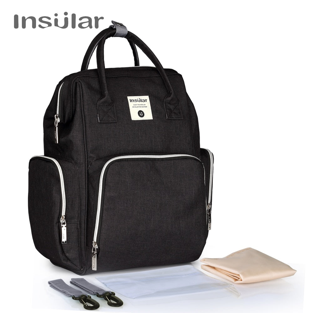 Insular Nappy Backpack - Large Capacity Mom's Stroller Bag - Quid Mart