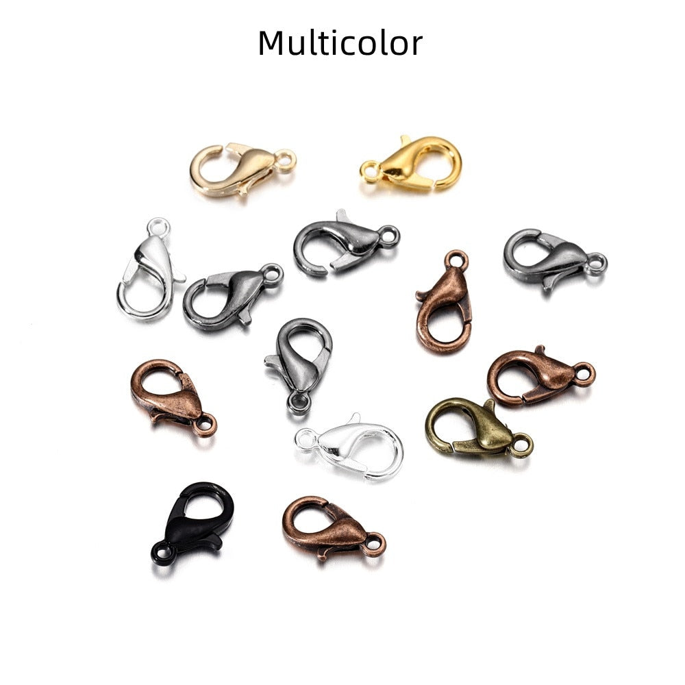 50pcs/lot Jewelry Findings Alloy Lobster Clasp Hooks For Jewelry Making Necklace bracelet Chain DIY Supplies Accessories - Quid Mart