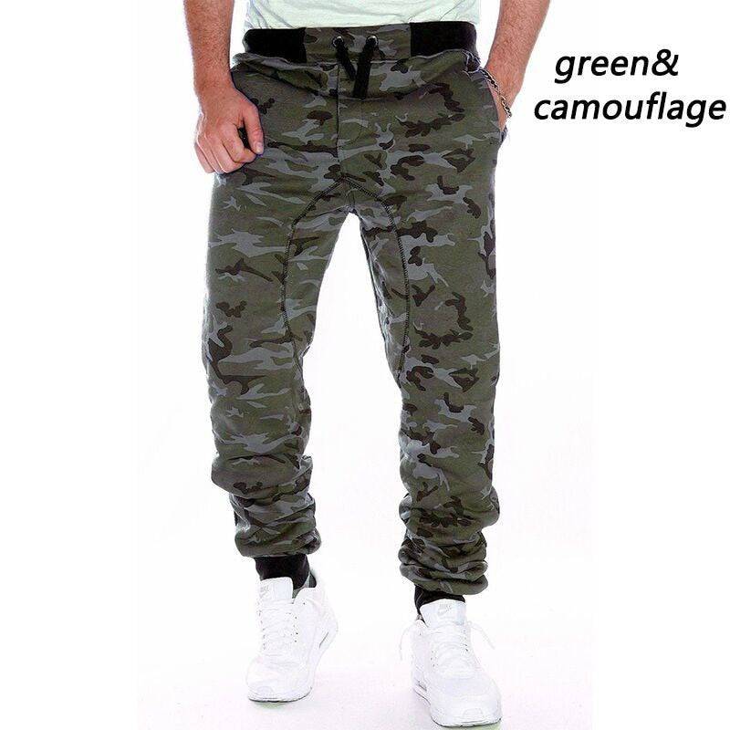 Men's Camouflage Cargo Sweatpants with Elasticity and Multi-Pockets - Quid Mart