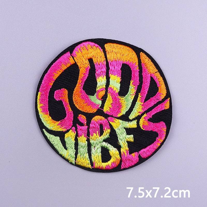 DIY Embroidery/Fusible Patch Iron On Patches For Clothing thermoadhesive patches On Clothes Space Patch Stripes Ironing Stickers - Quid Mart