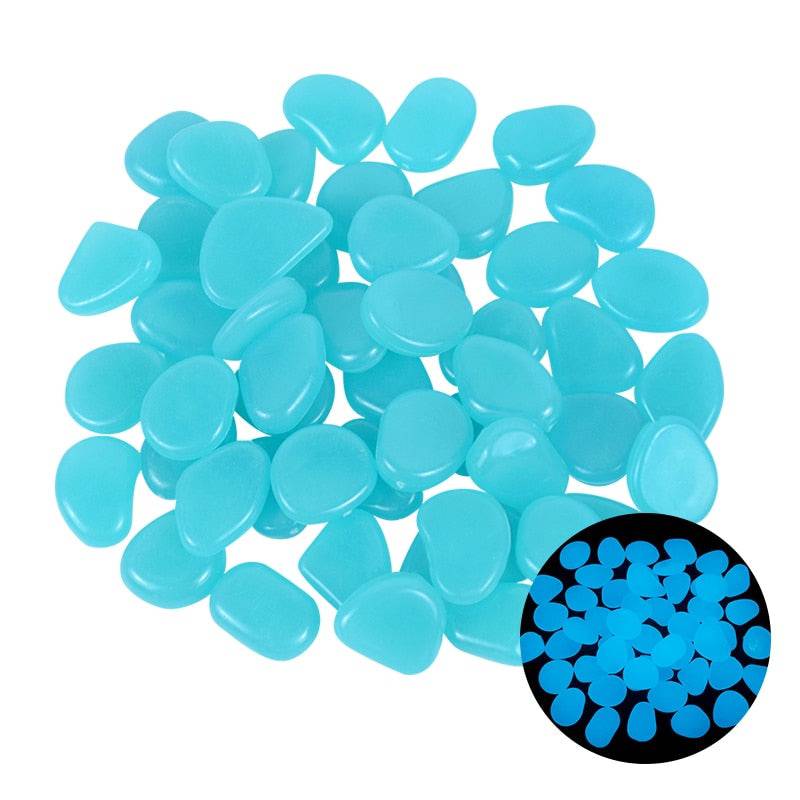 25/50pcs Glow in the Dark Garden Pebbles Glow Stones Rocks for Walkways Garden Path Patio Lawn Garden Yard Decor Luminous Stones - Quid Mart