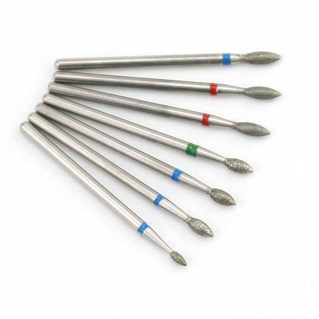 7pcs/Set Diamond Nail Drill Bit Rotery Electric Milling Cutters For Pedicure Manicure Files Cuticle Burr Nail Tools Accessories - Quid Mart