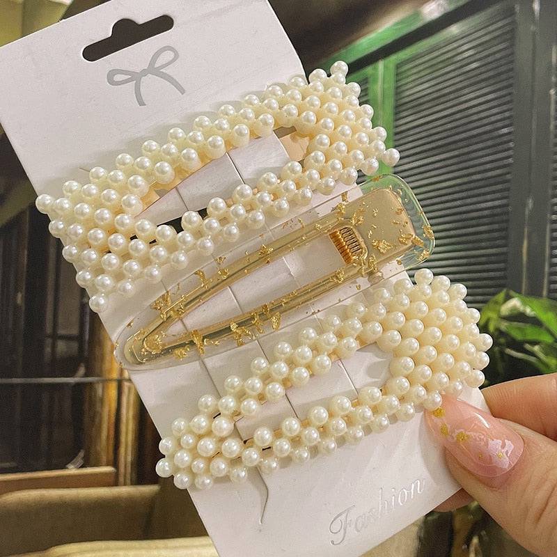 Simulated Pearl Hair Clips: Stylish Women's Hair Accessories - Quid Mart