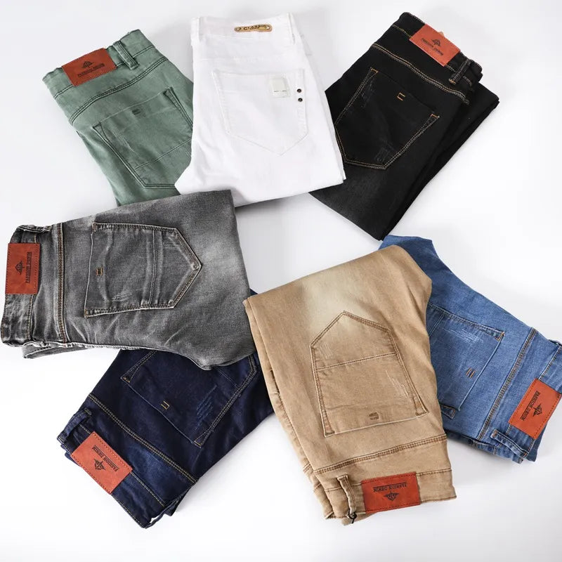 7 Color Men Stretch Skinny Fashion Casual Slim Fit Denim Jeans