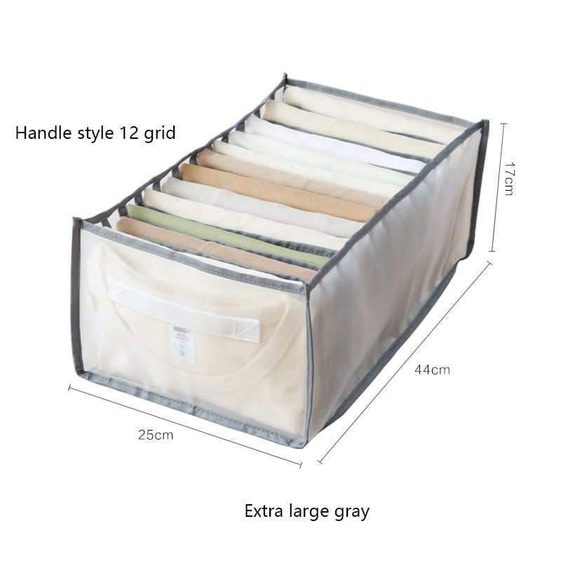 Sweater Clothes Storage Grid Boxes Student Dormitory Wardrobe Closet Drawer Organizer T-shirt Pants Clothing Separation Box - Quid Mart