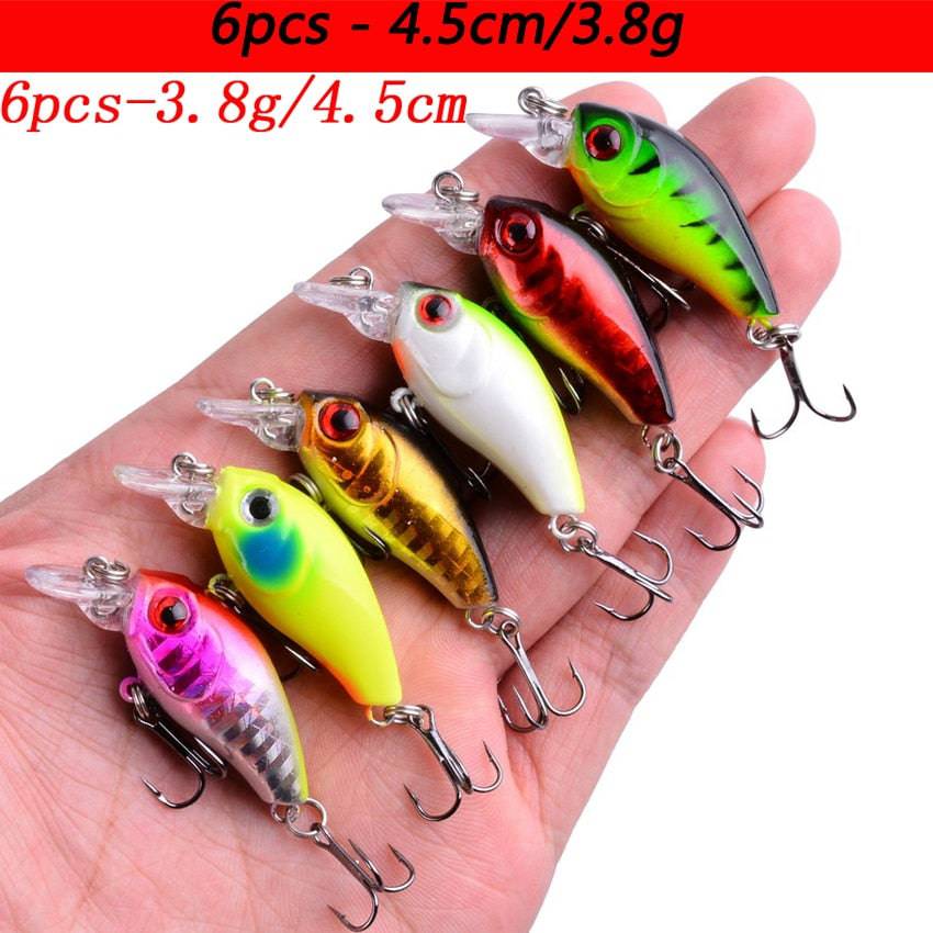 Aorace Laser Slow Mixed Minnow Fishing Lure Set Wobbler Crankbait Isca Artificial Hard Bait Carp Mini Fishing Lures Pesca Tackle - Quid Mart