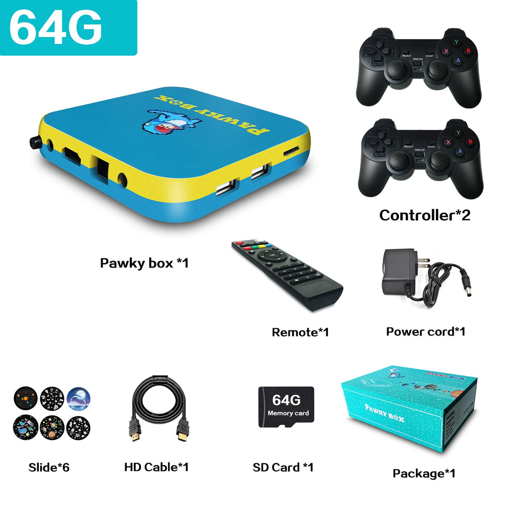 Pawky Box Game Console for PS1/DC/Naomi 50000+ Games Super Console WiFi Mini TV Kid Retro 4K Video Game Player - Quid Mart