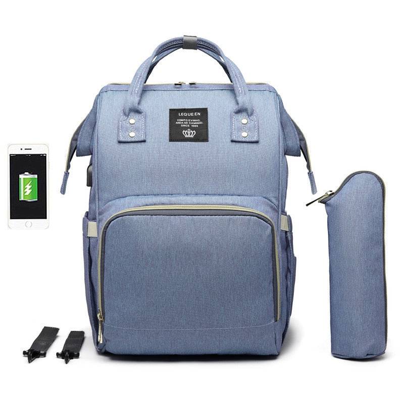 Waterproof Diaper Backpack: Large Capacity with USB - Quid Mart