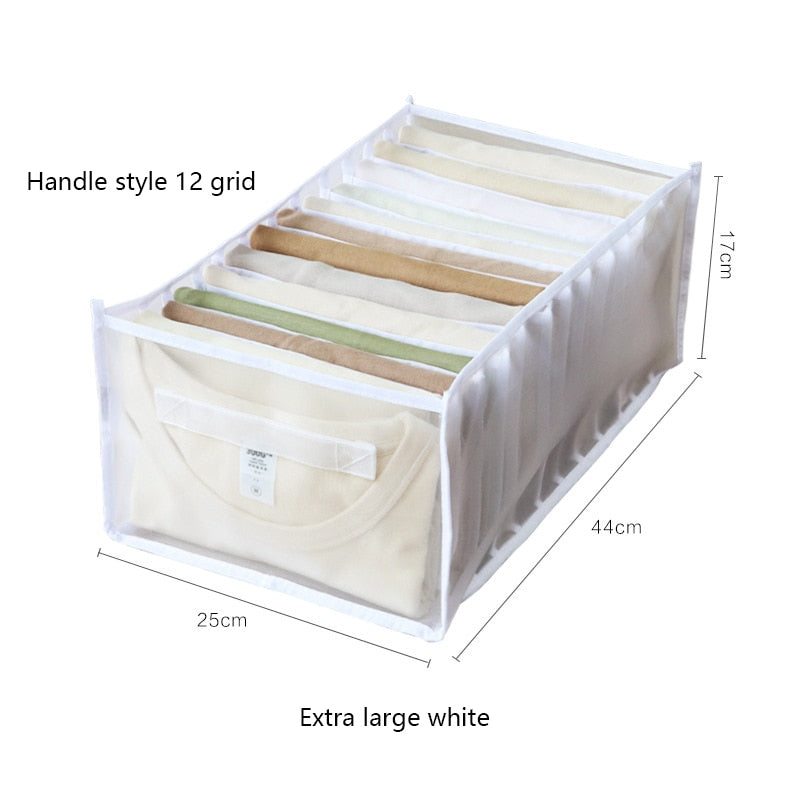 Sweater Clothes Storage Grid Boxes Student Dormitory Wardrobe Closet Drawer Organizer T-shirt Pants Clothing Separation Box - Quid Mart