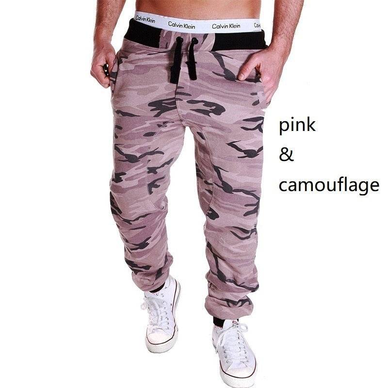 Men's Camouflage Cargo Sweatpants with Elasticity and Multi-Pockets - Quid Mart