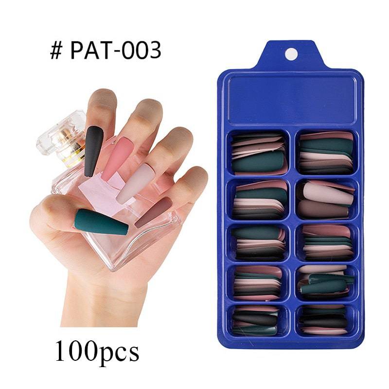 100Pcs Fake Nail Nails Extension Transparent Acrylic Nail Seamless Full/Half Cover Beauty Nail Decor French Nail Manicure Tools - Quid Mart