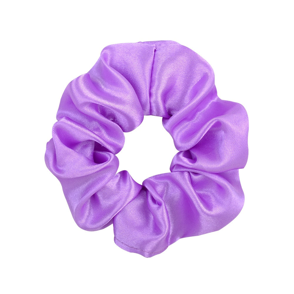 Women's 3.9" Silk Scrunchie - Multicolor Hair Accessory - Quid Mart