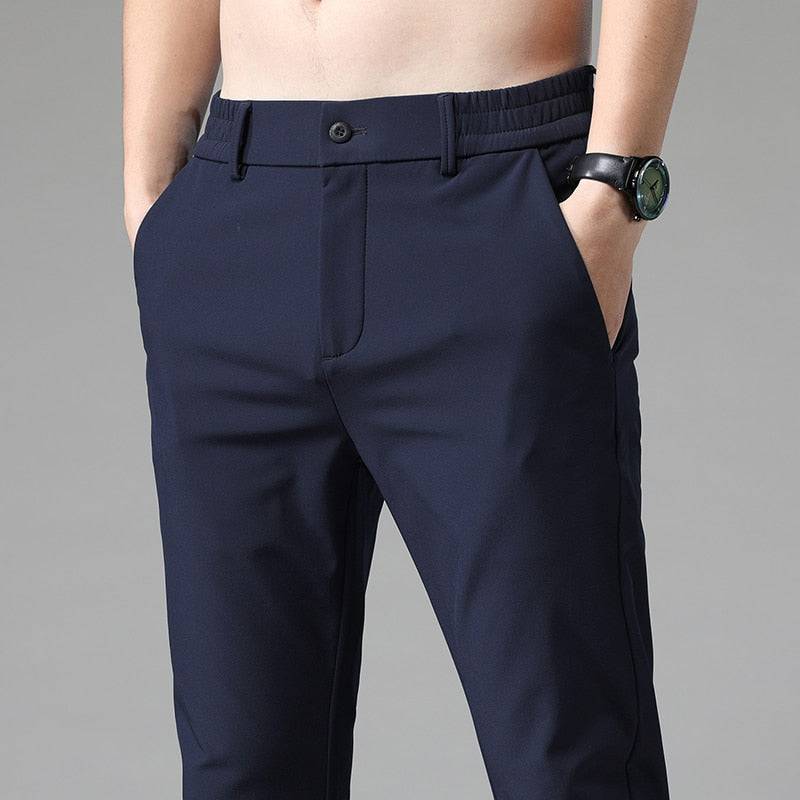 Summer Men's Slim Fit Elastic Waist Stretch Jogger Pants - Quid Mart