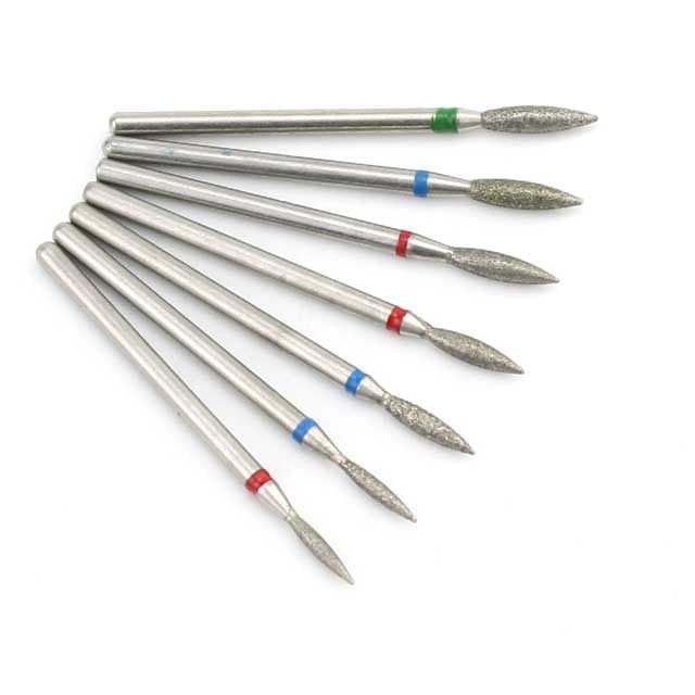 7pcs/Set Diamond Nail Drill Bit Rotery Electric Milling Cutters For Pedicure Manicure Files Cuticle Burr Nail Tools Accessories - Quid Mart