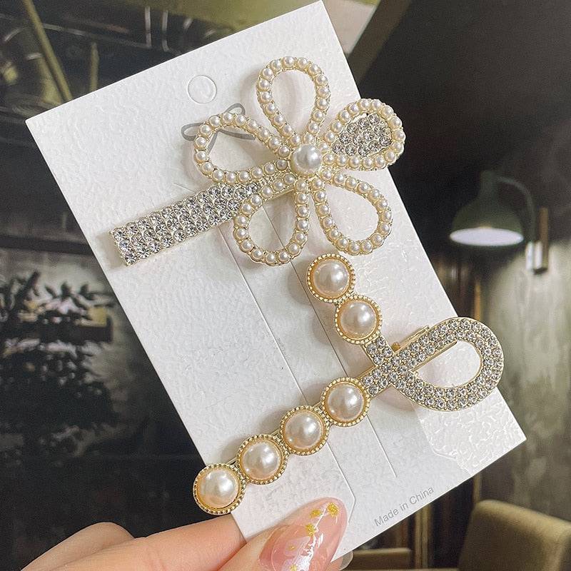 Simulated Pearl Hair Clips: Stylish Women's Hair Accessories - Quid Mart