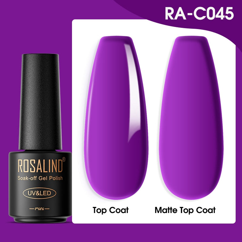 ROSALIND Gel Nail Polish Lamp All For Nails Art Manicure With Matt Base Top Coat Semi Permanant Gellak Nail Gel Polish Varnishes - Quid Mart