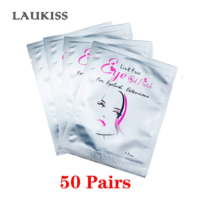 25/50/100Pairs Eye Patches Under Eyelash Pads for Building Hydrogel Paper Patches Pink Lint Free Stickers for False Eyelashes - Quid Mart