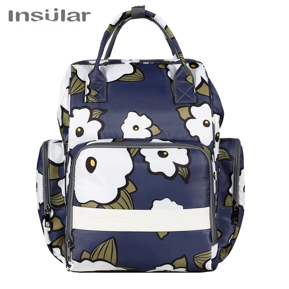 Insular Nappy Backpack - Large Capacity Mom's Stroller Bag - Quid Mart