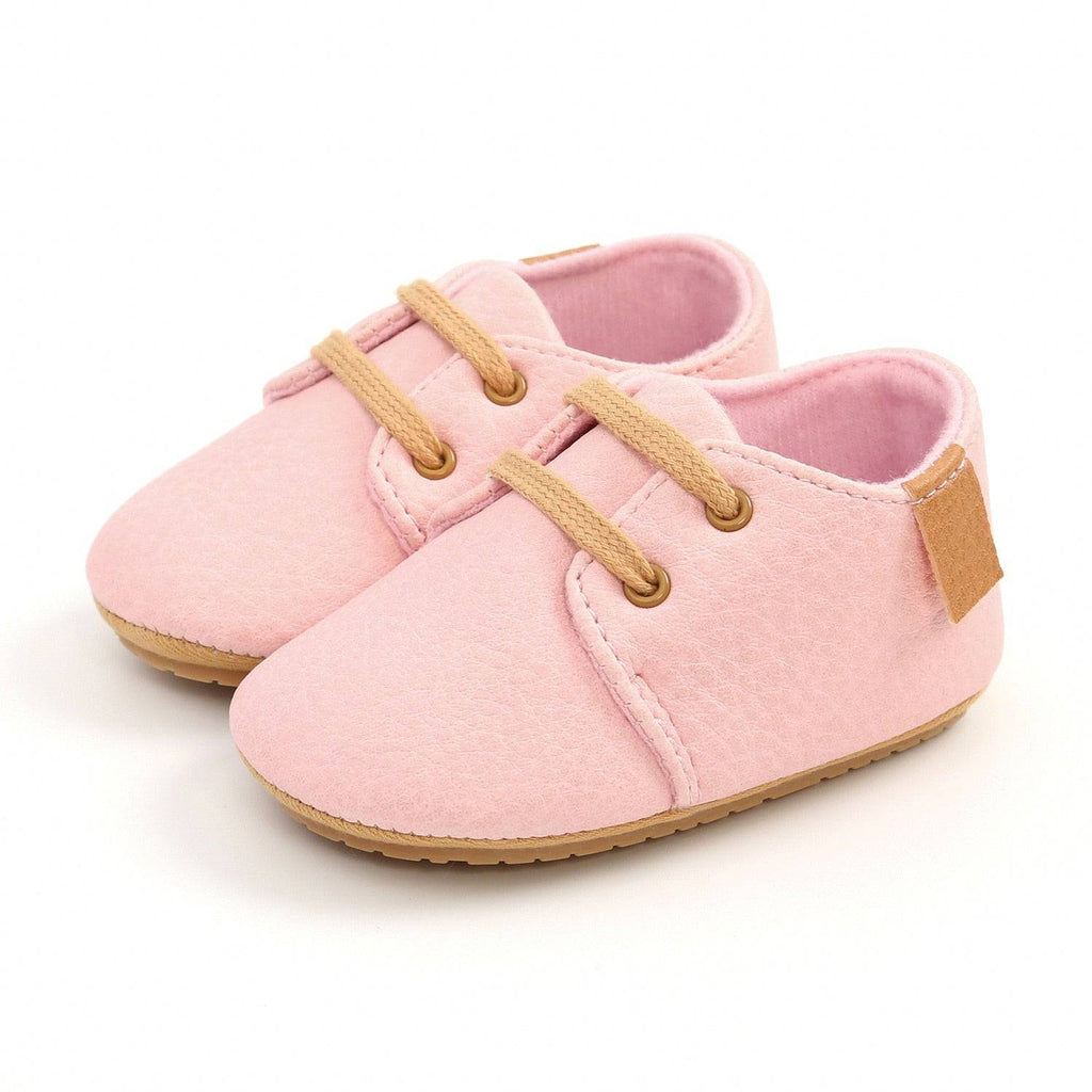 Retro Leather Baby Shoes - Multicolor, Anti-slip, First Walkers - Quid Mart