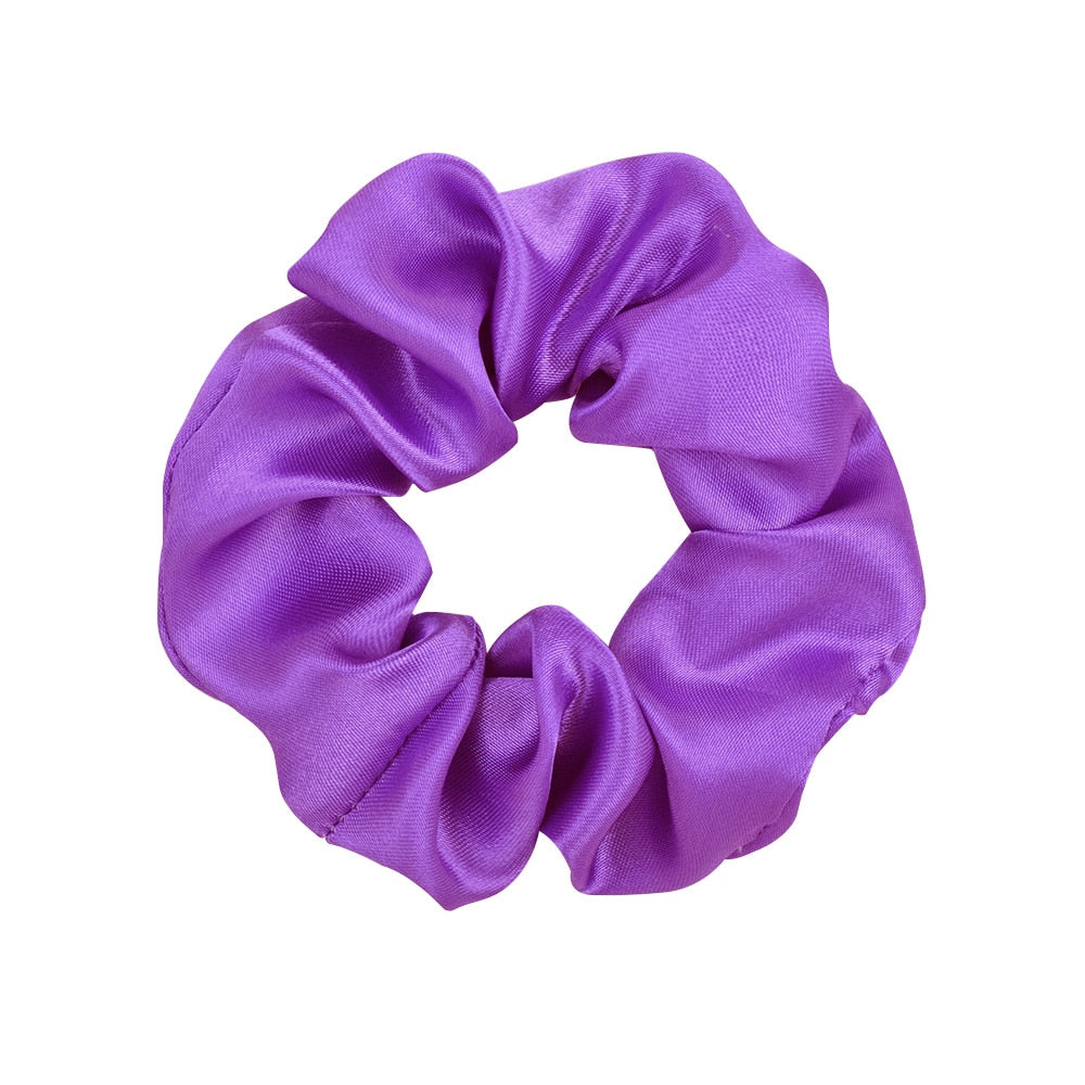 Women's 3.9" Silk Scrunchie - Multicolor Hair Accessory - Quid Mart