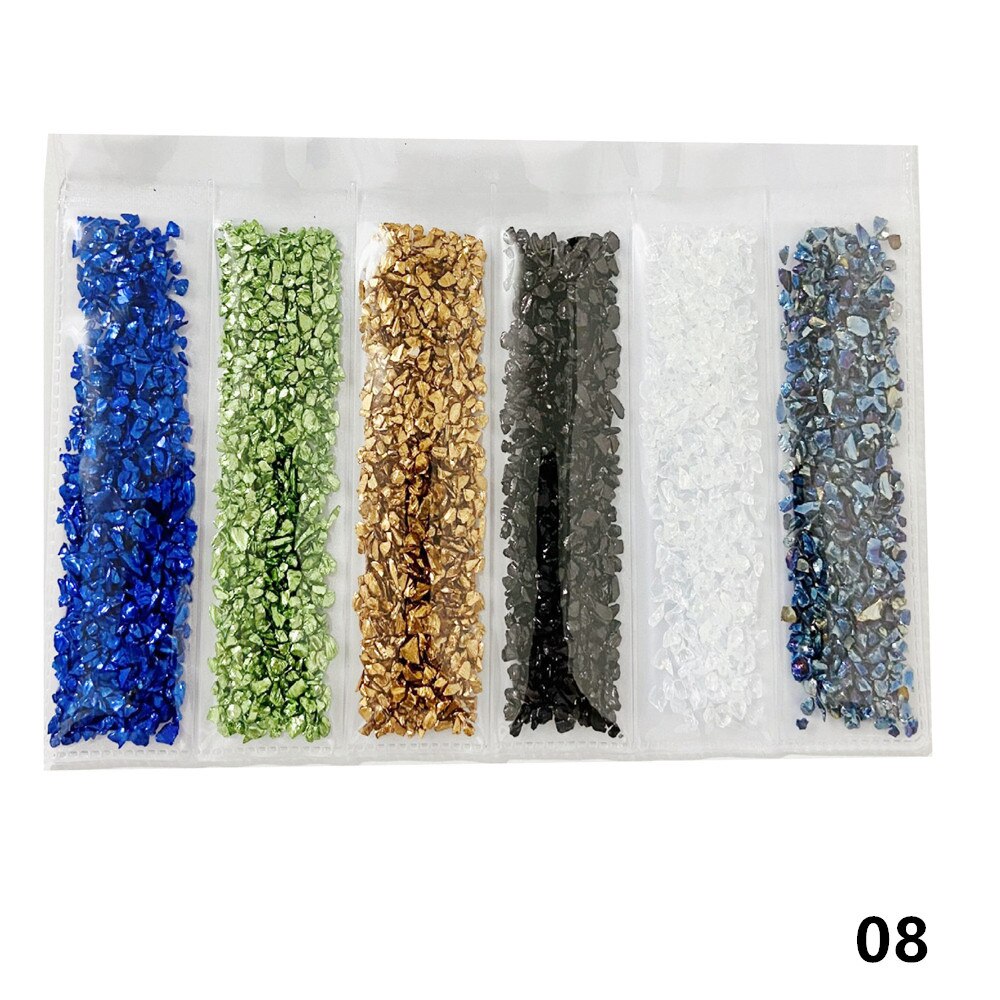 20/50g Fake Gold Stone Flakes Metallized Glass Beads For Resin Mold Filler Nail Art Crafts Diy Jewelry Making Mold Filling Tools - Quid Mart