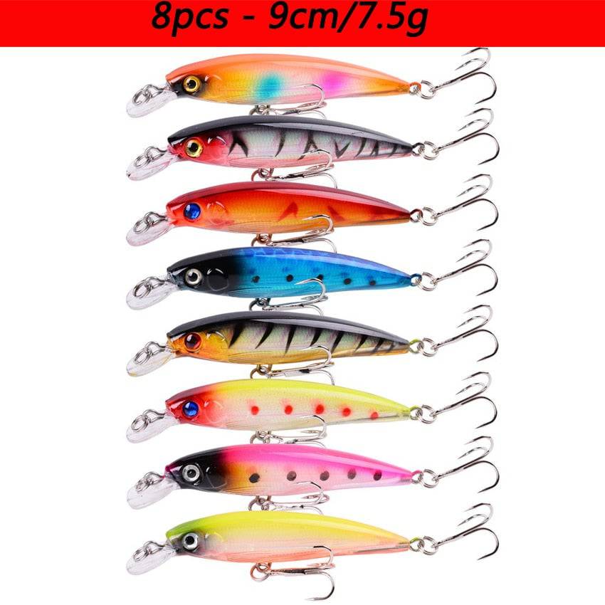 Aorace Laser Slow Mixed Minnow Fishing Lure Set Wobbler Crankbait Isca Artificial Hard Bait Carp Mini Fishing Lures Pesca Tackle - Quid Mart