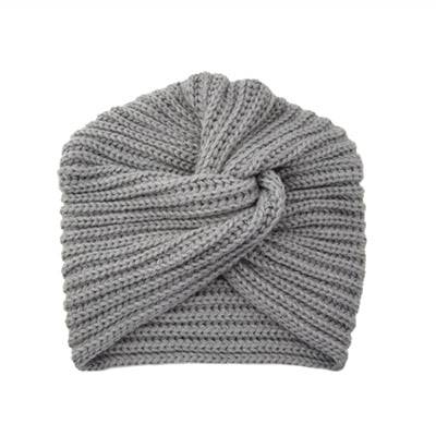 Women's Bohemian Knitted Cashmere Turban Hat - Stylish and Warm Headwear - Quid Mart