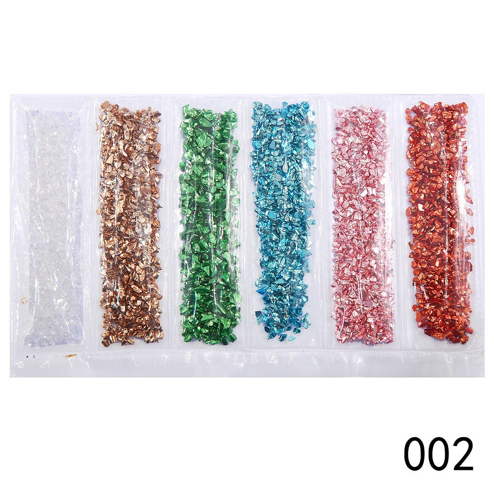 20/50g Fake Gold Stone Flakes Metallized Glass Beads For Resin Mold Filler Nail Art Crafts Diy Jewelry Making Mold Filling Tools - Quid Mart