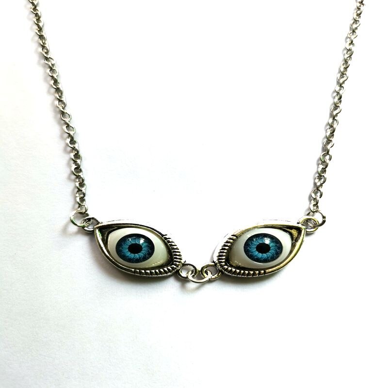 Gothic Kpop Turkish Punk Evil Eye Necklace Pendant For Women Eyeball Brambles Connect Multiple Dense Choker Hip Hop Jewelry Gift - Quid Mart