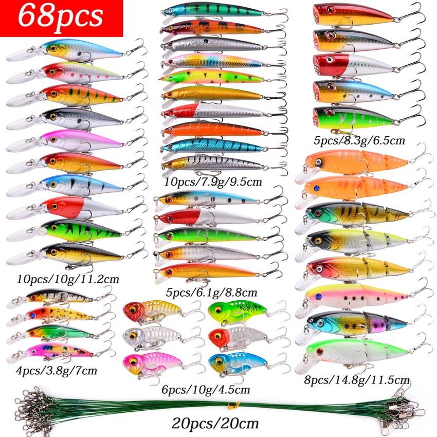 Aorace Fishing Lure Set Fishing Hard Bait Mini Minnow Floating Swing Crankbait Crazy Wobblers Artificial Bionic Crank Lures - Quid Mart