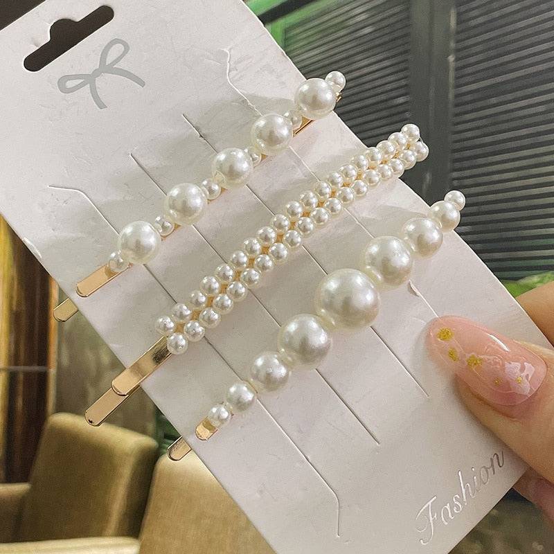 Simulated Pearl Hair Clips: Stylish Women's Hair Accessories - Quid Mart