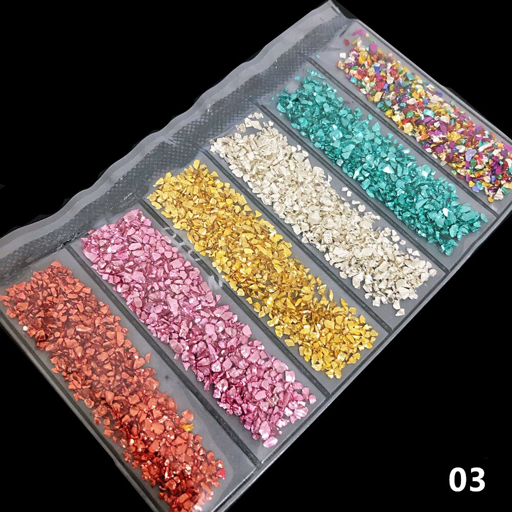 20/50g Fake Gold Stone Flakes Metallized Glass Beads For Resin Mold Filler Nail Art Crafts Diy Jewelry Making Mold Filling Tools - Quid Mart