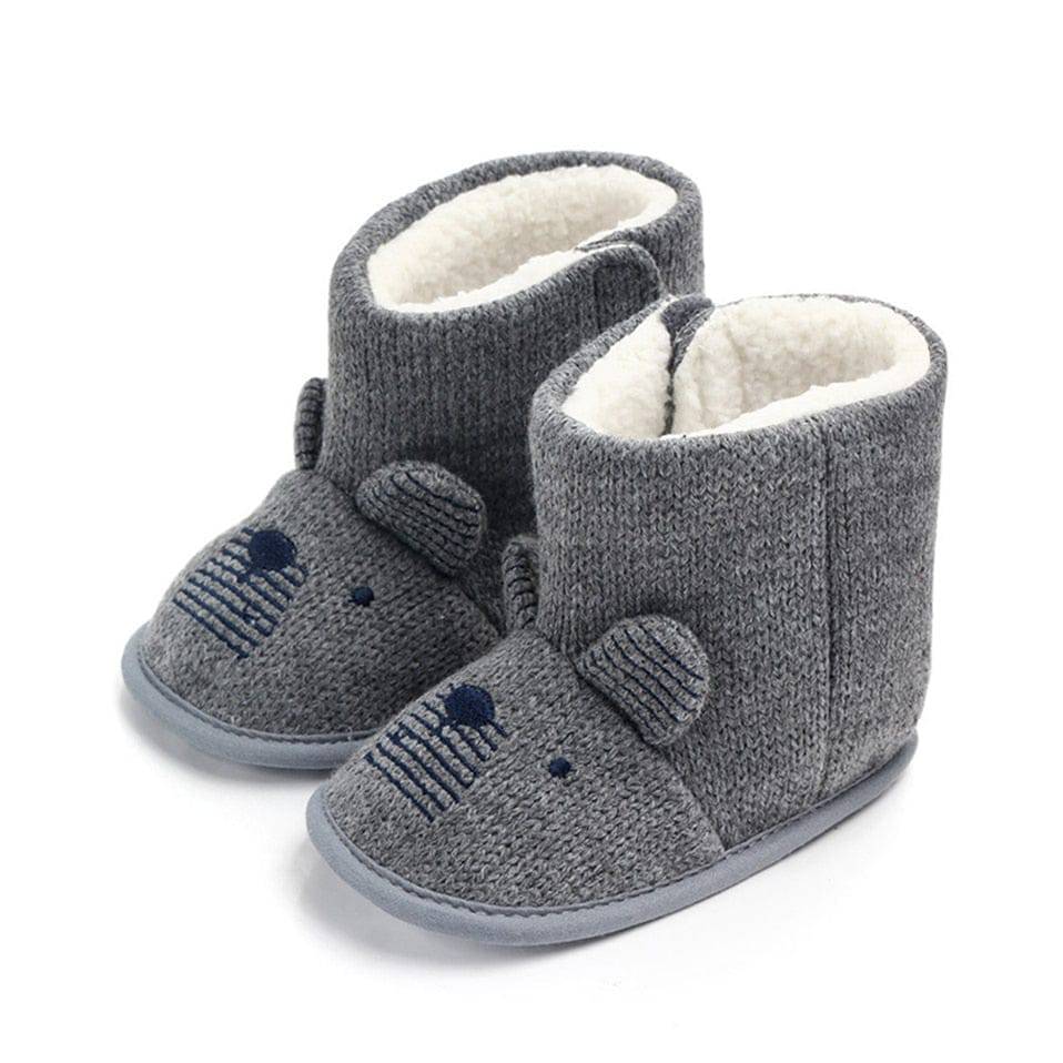 Cute Cartoon Bear Baby Winter Boots for Boys and Girls - Quid Mart