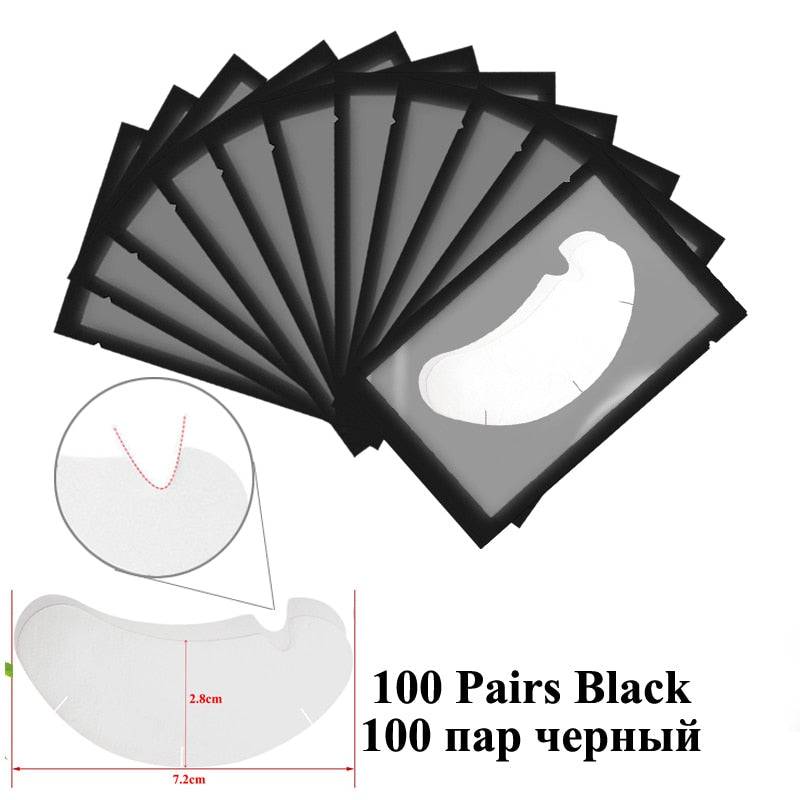 100pairs Eyelash Extension Paper Patches Grafted Eye Stickers 7 Color Eyelash Under Eye Pads Eye Paper Patches Tips Sticker - Quid Mart