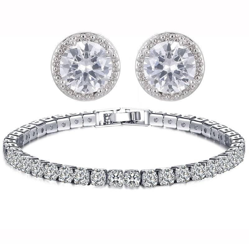 LXOEN Crystal CZ Hoop Earrings - Fashion Jewelry - Quid Mart