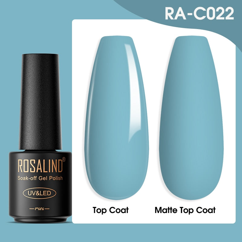 ROSALIND Gel Nail Polish Lamp All For Nails Art Manicure With Matt Base Top Coat Semi Permanant Gellak Nail Gel Polish Varnishes - Quid Mart