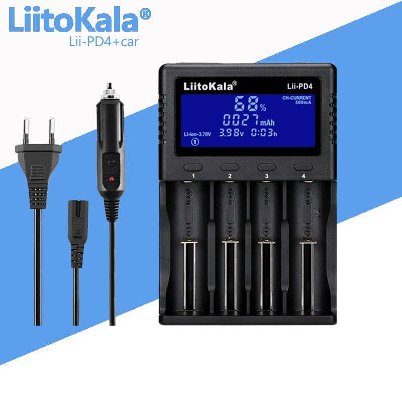 LiitoKala Lii-500 Lii-600 Lii-S8 Lii-PD4 Lii-PD2 LCD 3.7V/1.2V 18650/26650/16340/14500/18500 Battery Charger with screen - Quid Mart