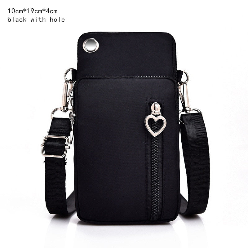 Women&#39;s Mini Shoulder Bag Oxford Waterproof Handbag Wrist Pouch Wallet Sports Cell Mobile Phone Bag Crossbody Bags for Girls - Quid Mart