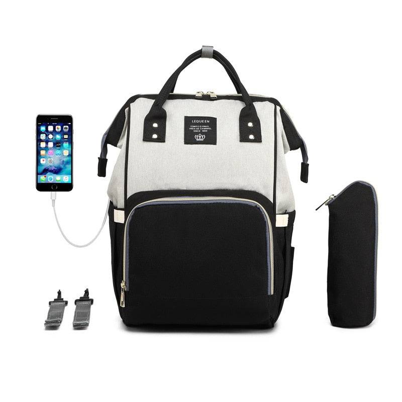 Waterproof Diaper Backpack: Large Capacity with USB - Quid Mart