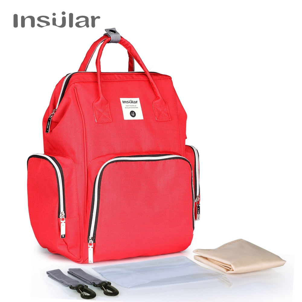 Insular Nappy Backpack - Large Capacity Mom's Stroller Bag - Quid Mart